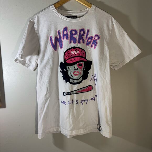 ROKU STUDIO WARRIOR Come Out 2 Play Graphic Tee | Streetwear Skull Flames (XL) - Picture 1 of 5